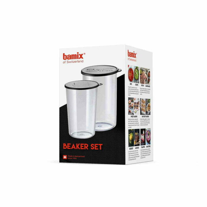 Bamix® BEAKER SET Kapaklı Cam Hazne Seti 400ml+600ml - Görsel 3