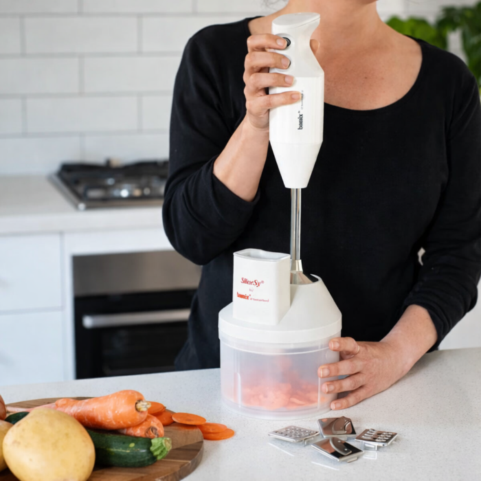 Bamix® M200 BAKING El Blender Seti Ömür Boyu Motor Garantili 200W (20cm Daldırma Derinliği) 4 Bıçaklı Beyaz - Krom - Görsel 4