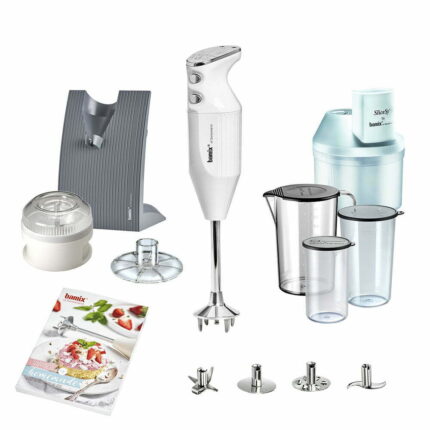 Bamix® M200 BAKING El Blender Seti Ömür Boyu Motor Garantili 200W (20cm Daldırma Derinliği) 4 Bıçaklı Beyaz - Krom - Görsel 2