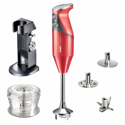 Bamix® M200 DELUXE El Blender Seti Ömür Boyu Motor Garantili 200W (20cm Daldırma Derinliği) 3 Bıçaklı Kırmızı-Krom - Görsel 2