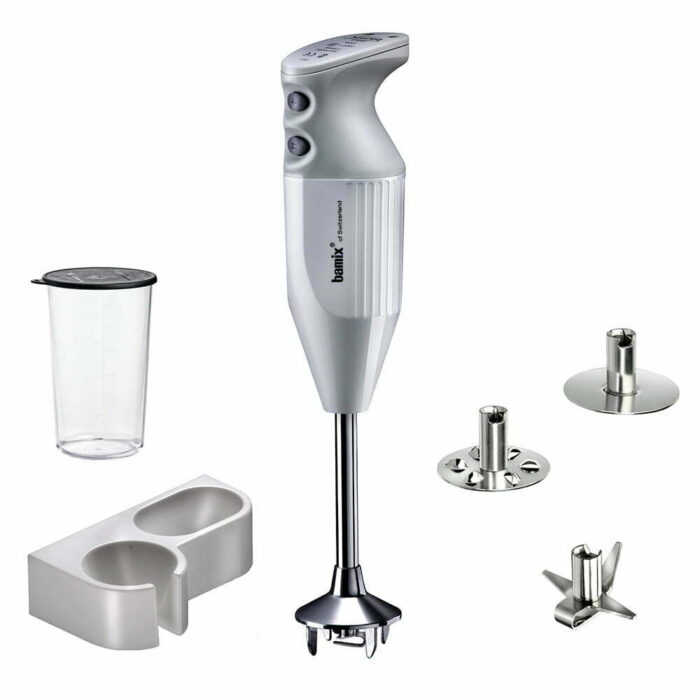 Bamix® M200 MONO El Blender Seti Ömür Boyu Motor Garantili 200W (20cm Daldırma Derinliği) 3 Bıçaklı Beyaz-Açık Gri - Görsel 2