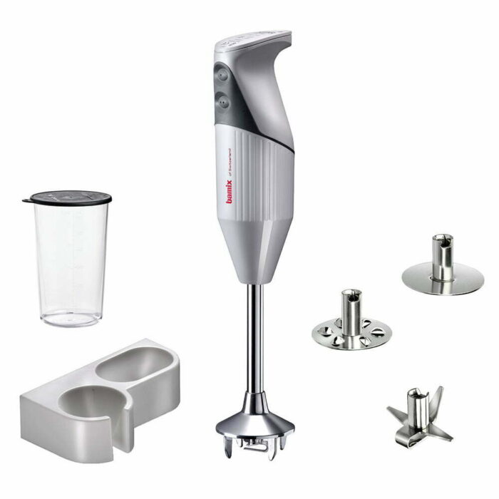 Bamix® M200 MONO El Blender Seti Ömür Boyu Motor Garantili 200W (20cm Daldırma Derinliği) 3 Bıçaklı Beyaz-Açık Gri - Görsel 2